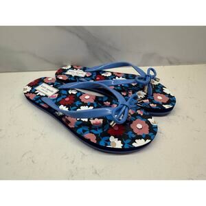 Kate Spade Women’s Size 5-6 Wild Cornflower Print Nassau Flip-Flop